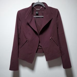 White House Black Market Maroon Wine Jacket